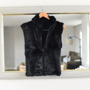 ii sisters real rabbit fur vest